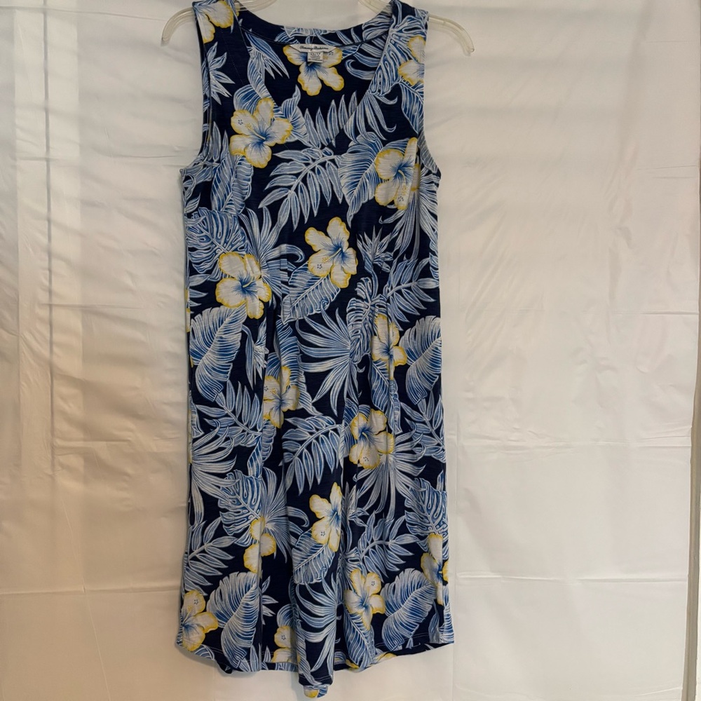 Tommy Bahama Blue and White Sleeveless Sundress